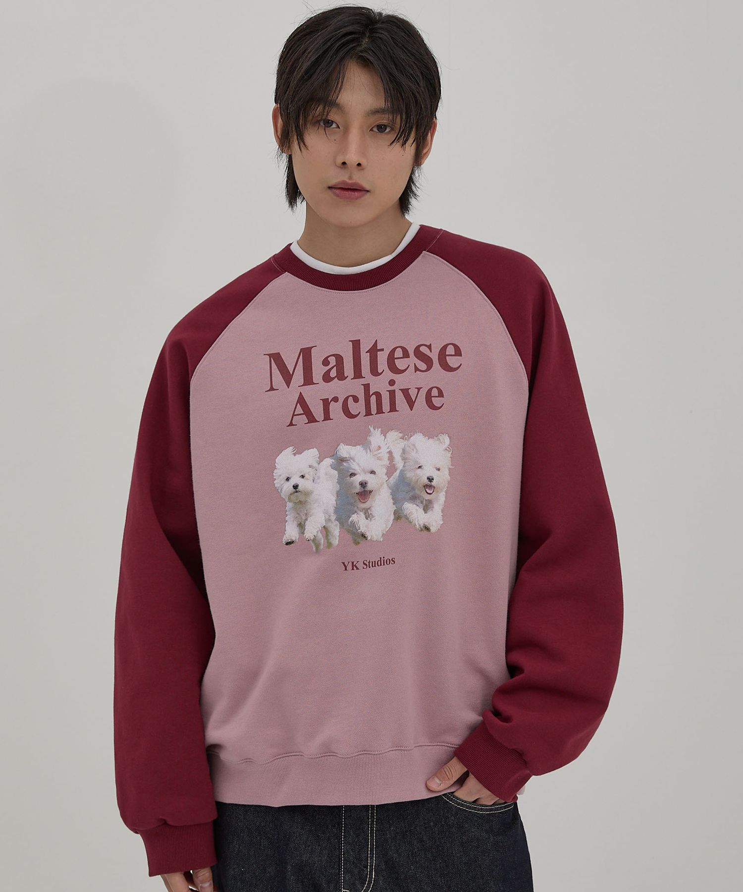 【Wai Kei】 Maltese Archive Raglan Man to Man /追跡付 MUSINSA公式 | WAI KEI Maltese Archive Raglan Man to Man Black