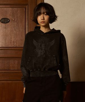 Marble Sulfur Washed San Chris Hoodie Black