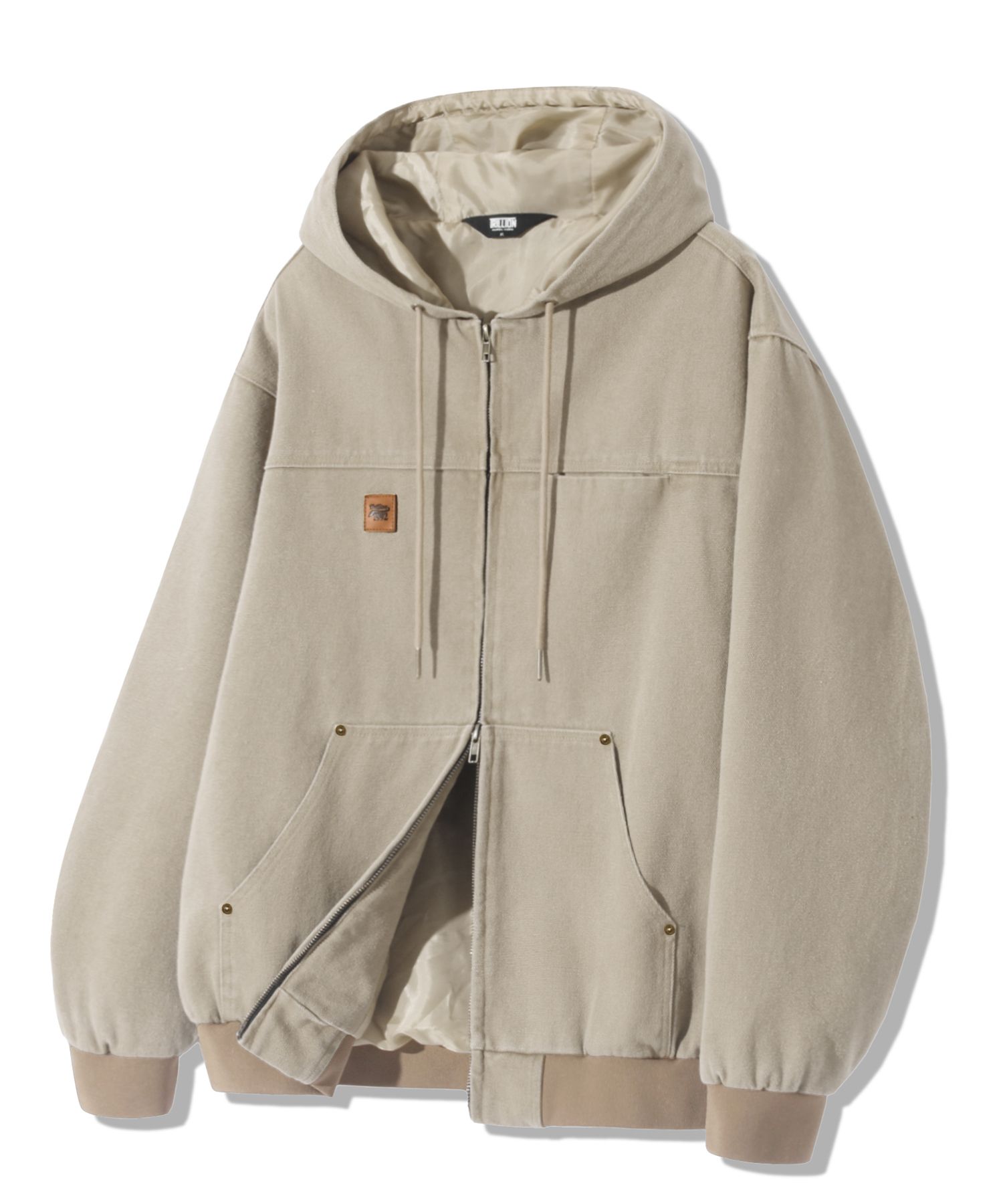 パーカー・フーディ TRILLION Vintage Washing Canvas Work Hood Zip Up 5JH481 MUSINSA | TRILLION Vintage Washed Canvas Work Hooded Zip-Up
