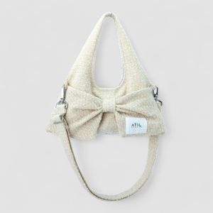 트위드 미니 리본 호보 도트 앤 크로스백 _ [옐로우]