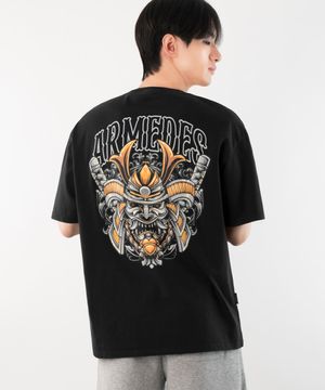 면 16수 오버핏 아트그래픽 반팔티셔츠 (1023)