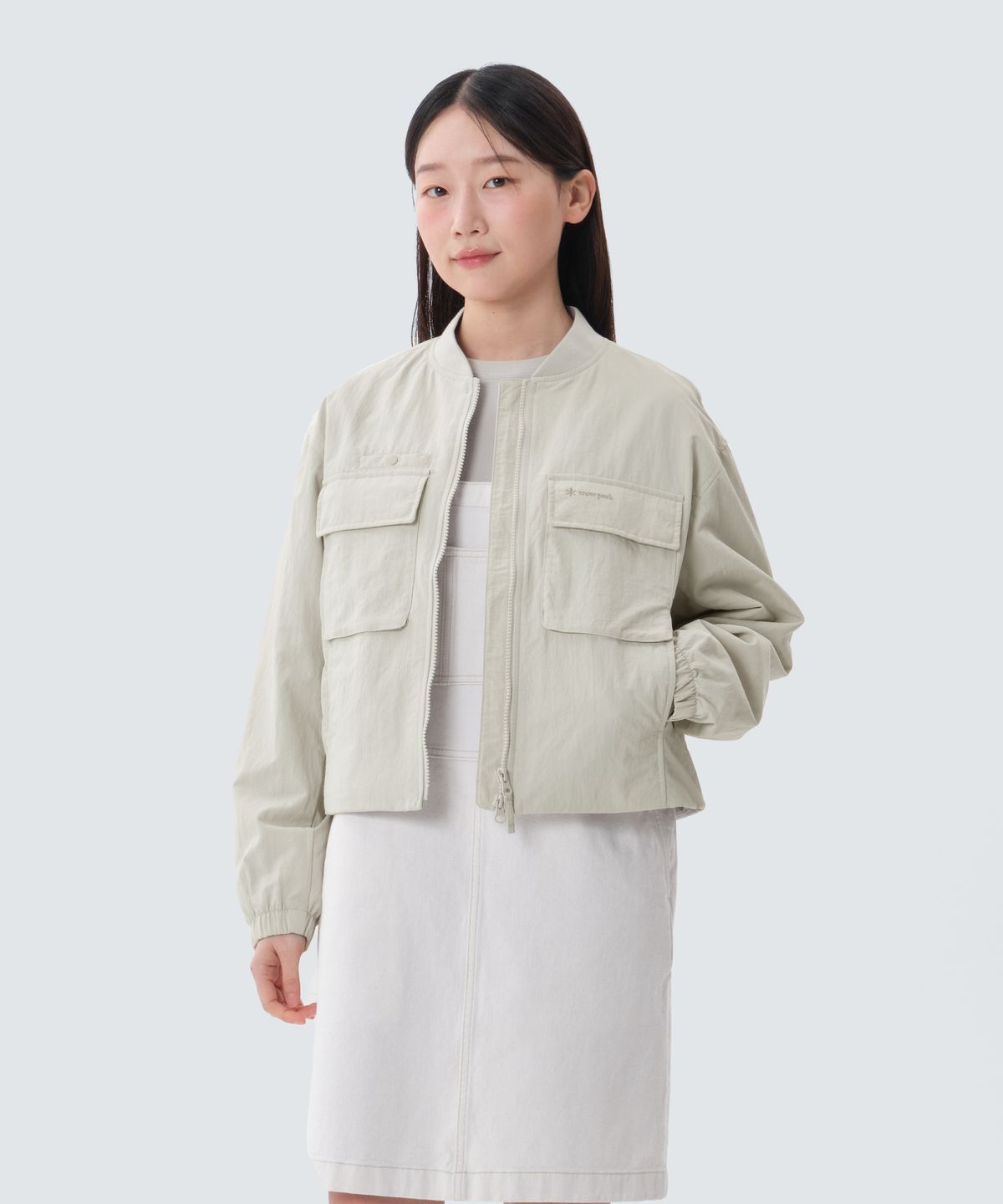 스노우피크 어패럴(SNOWPEAK APPAREL) 캠플 여성 봄버 자켓 (S25SWCWB13) Light Beige