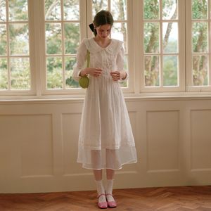 Cest_Embroidery doll collar dress