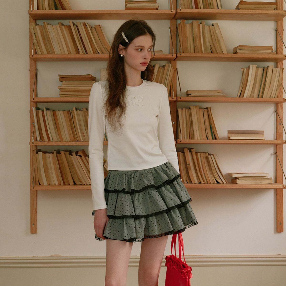 쎄무아듀(CEST MOIDEW) Cest_Polka dot lace cake skirt