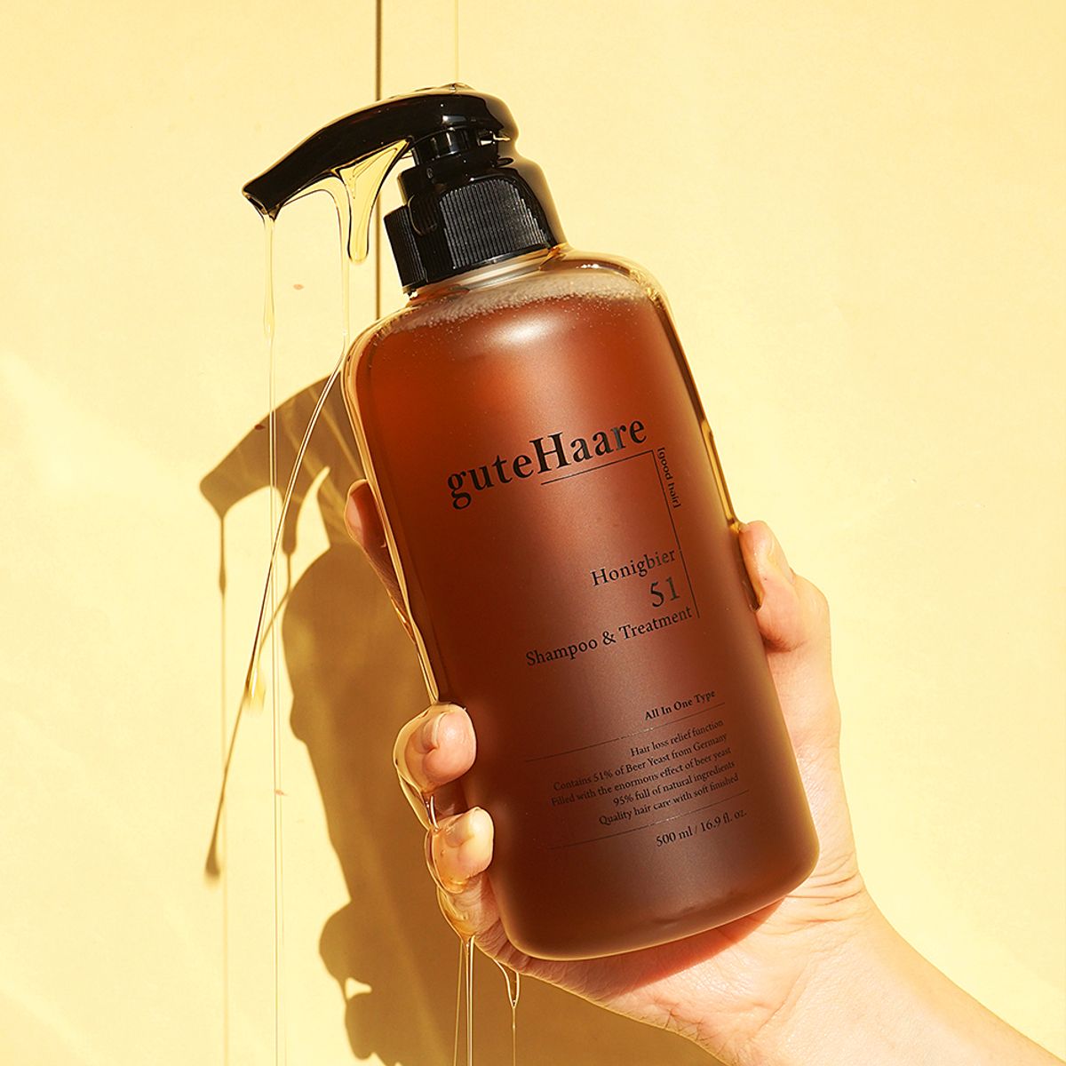 데이셀코스메틱(DAYCELLCOSMETICS) 탈모완화 허니비어 51 샴푸 앤 트리트먼트 500ml