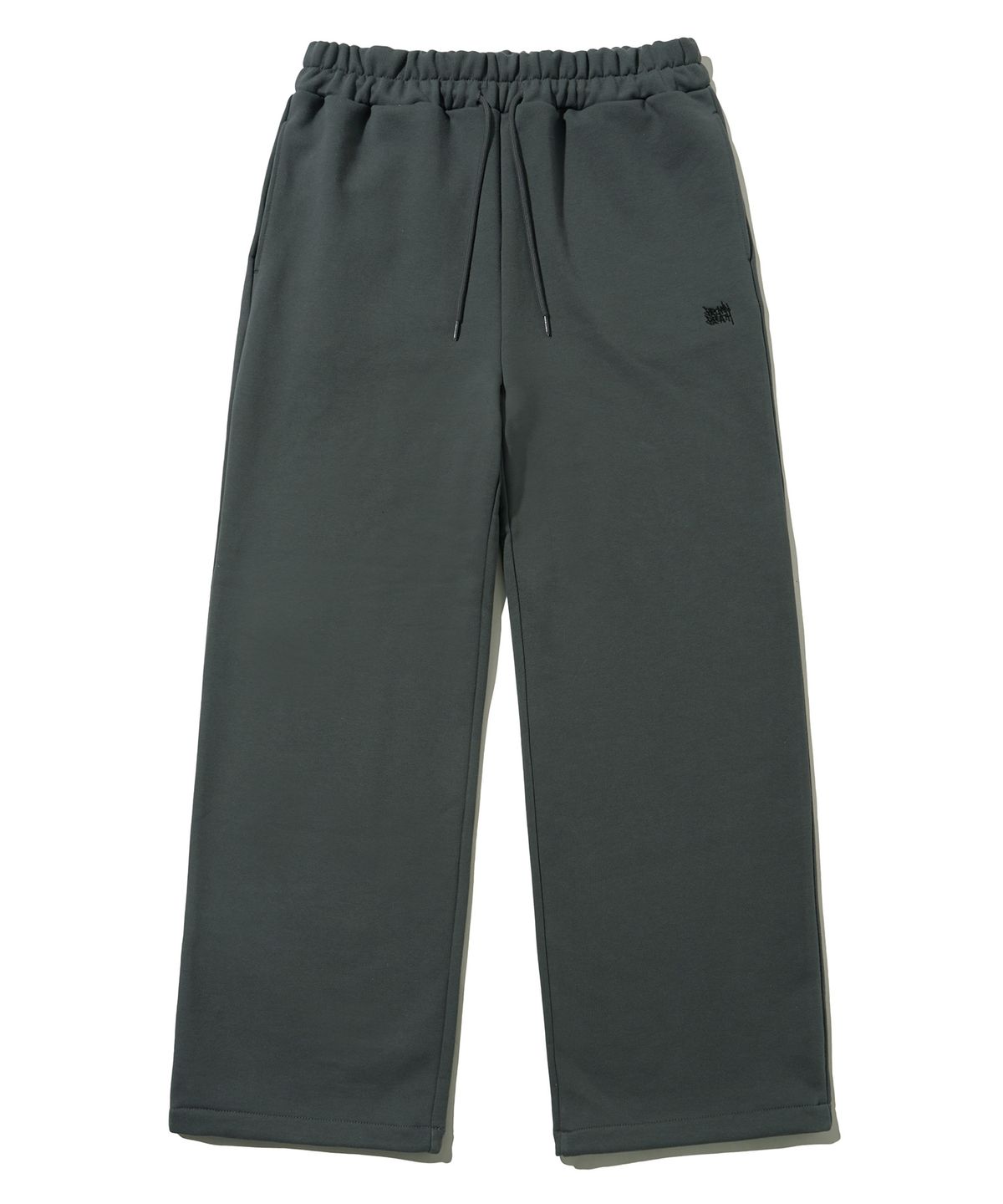 브라운브레스(BROWNBREATH) BB TAG WIDE FIT SWEAT PANTS - DARK GREEN