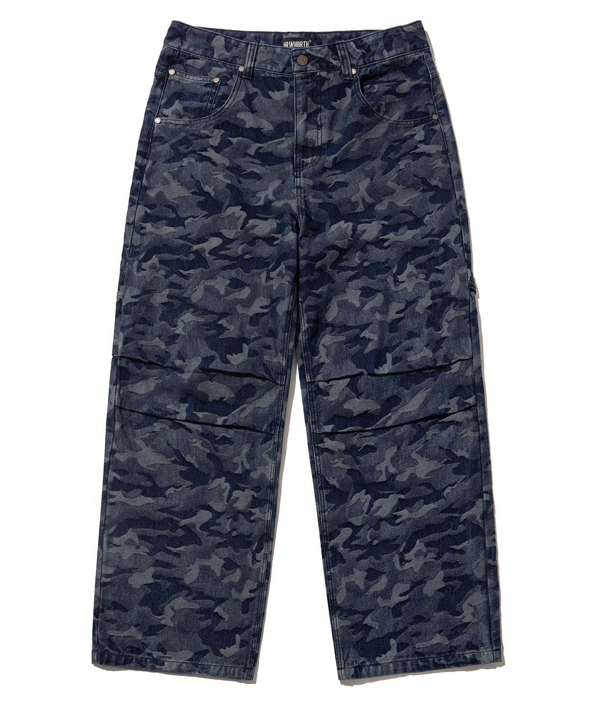브라운브레스(BROWNBREATH) CAMO BIG POCKET DENIM PANTS - INDIGO