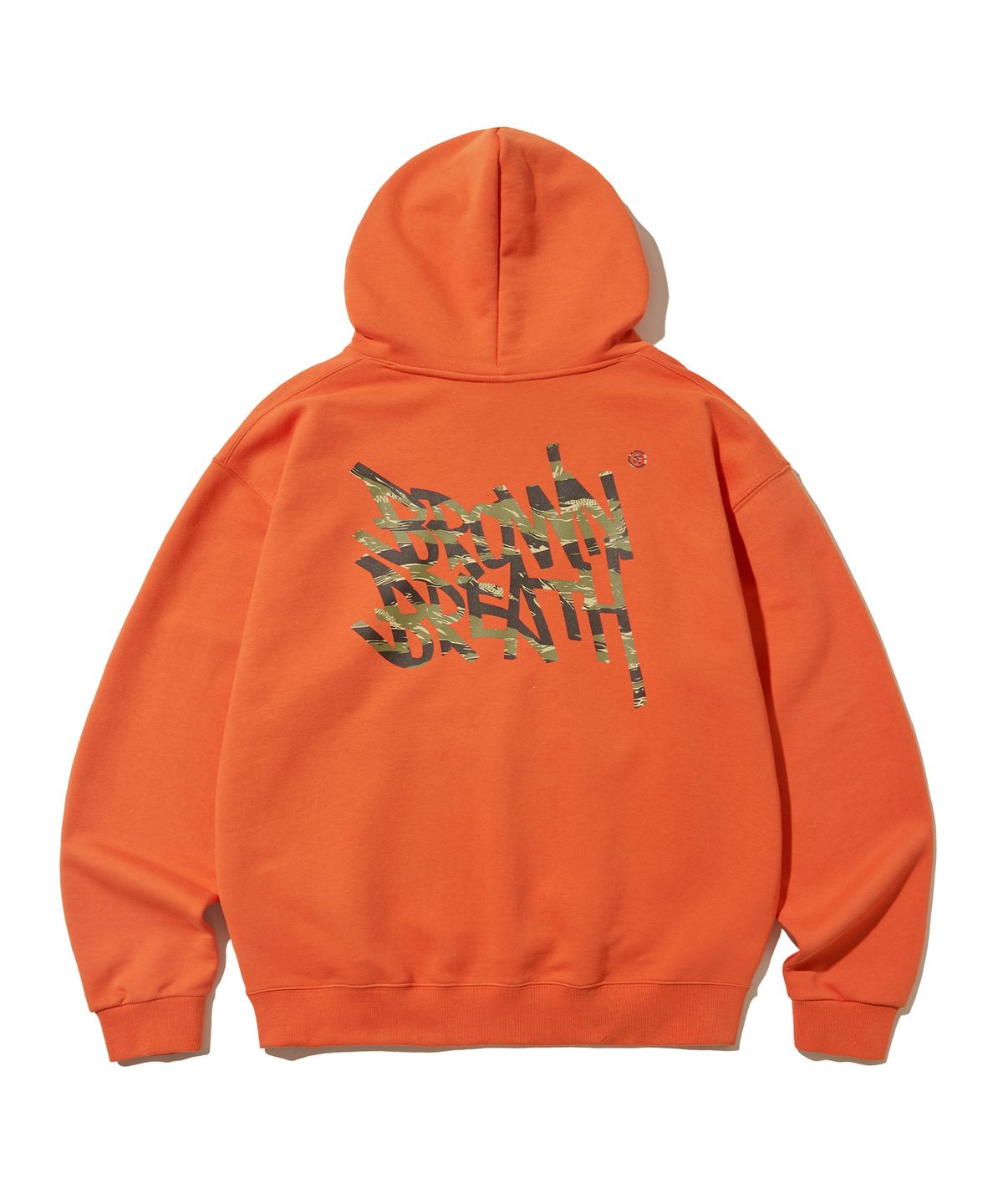 브라운브레스(BROWNBREATH) TIGER CAMO TAG HOODIE - ORANGE
