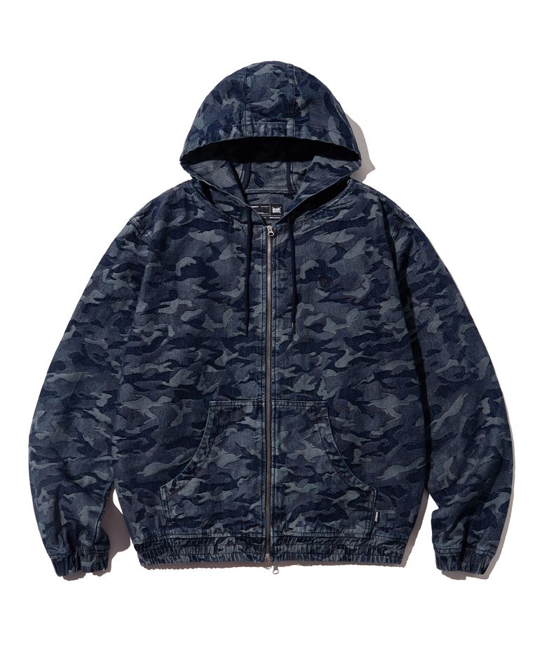 JACQUARD DENIM JACKET - INDIGO