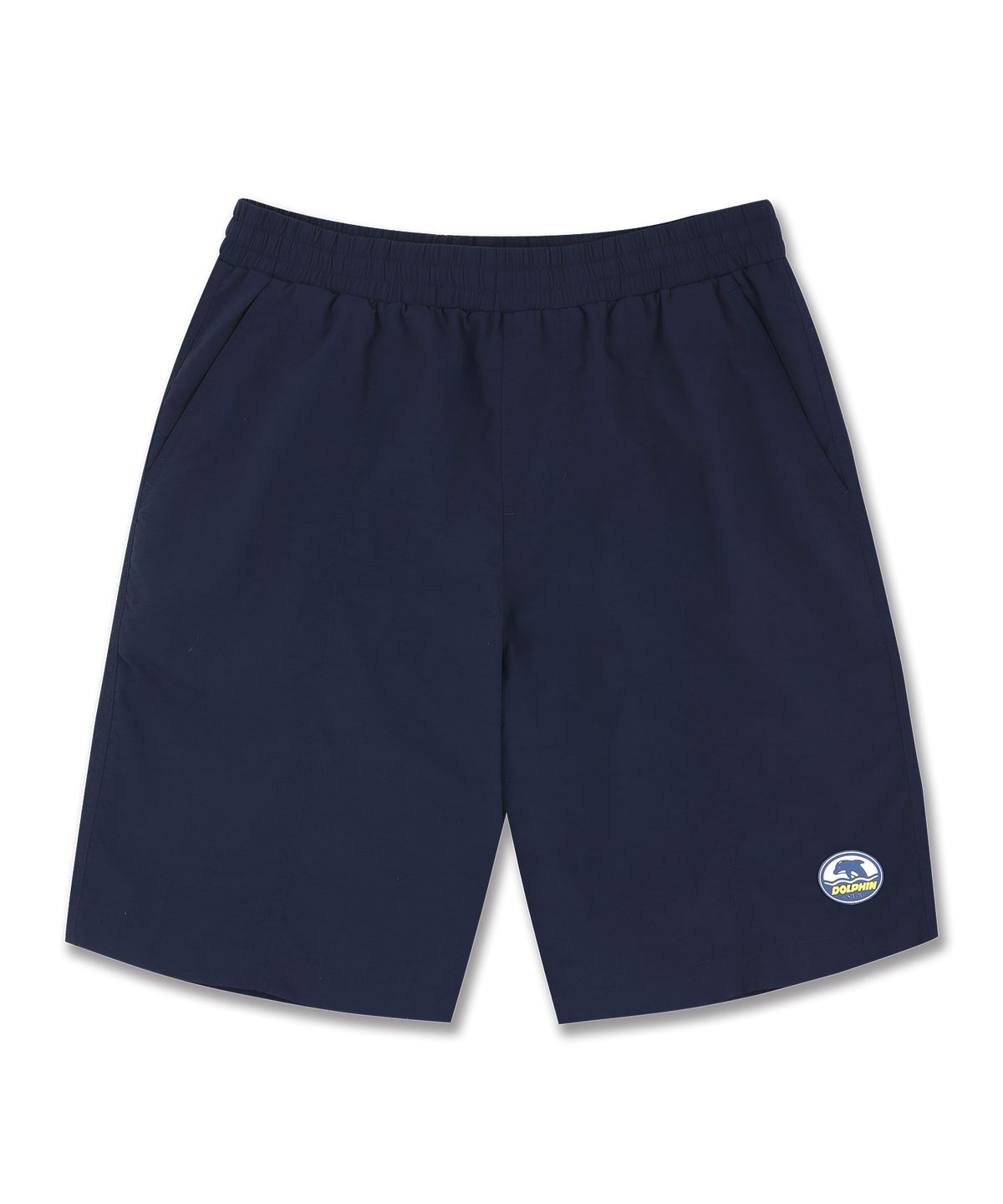 돌핀웨이브어패럴(DOLPHIN WAVE APPAREL) 돌핀 실리콘와펜 루즈핏 타슬란 반바지 네이비