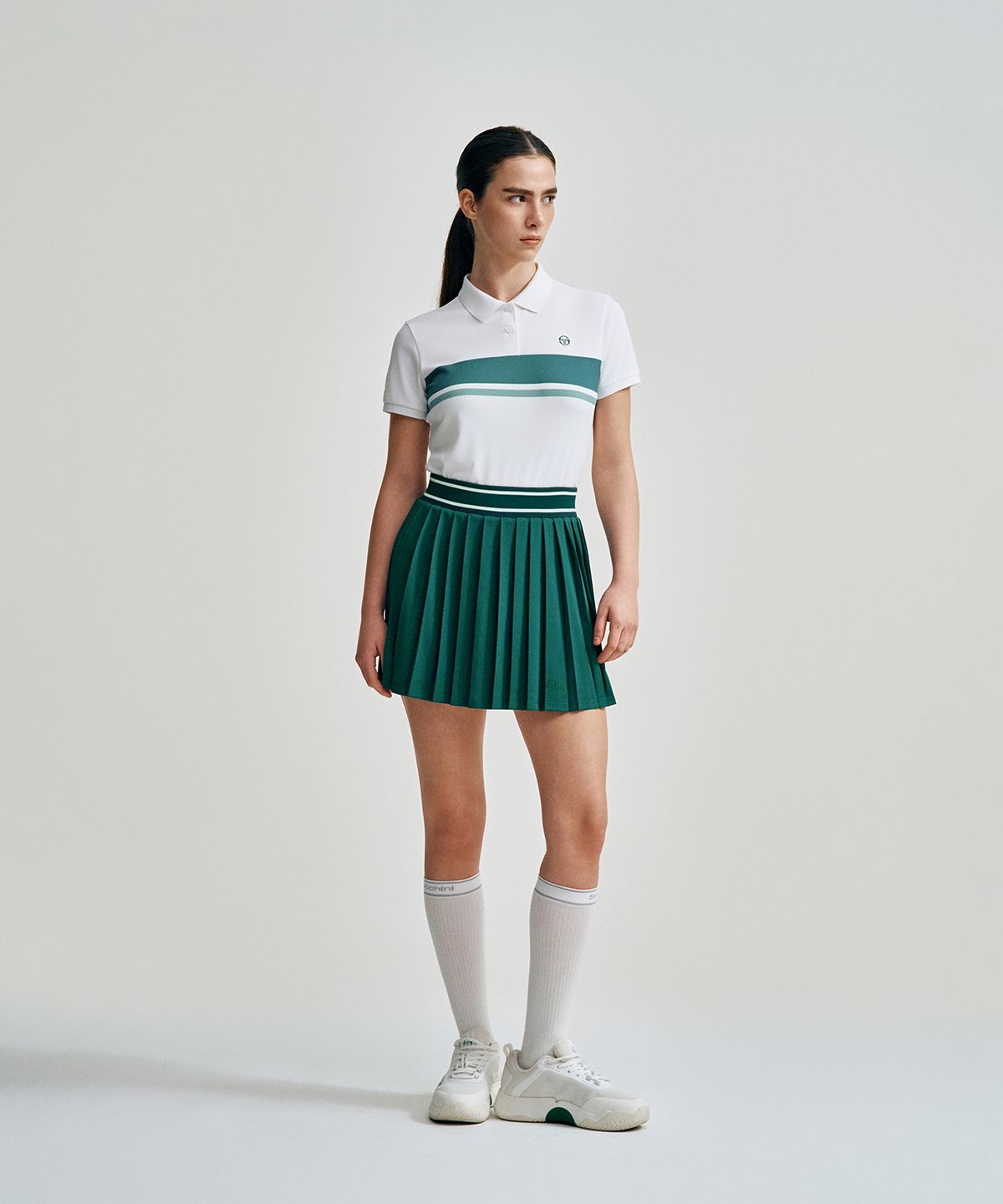 세르지오 타키니(SERGIO TACCHINI) W 타키니 플라잉 와이드밴드 스커트 (D.Green)