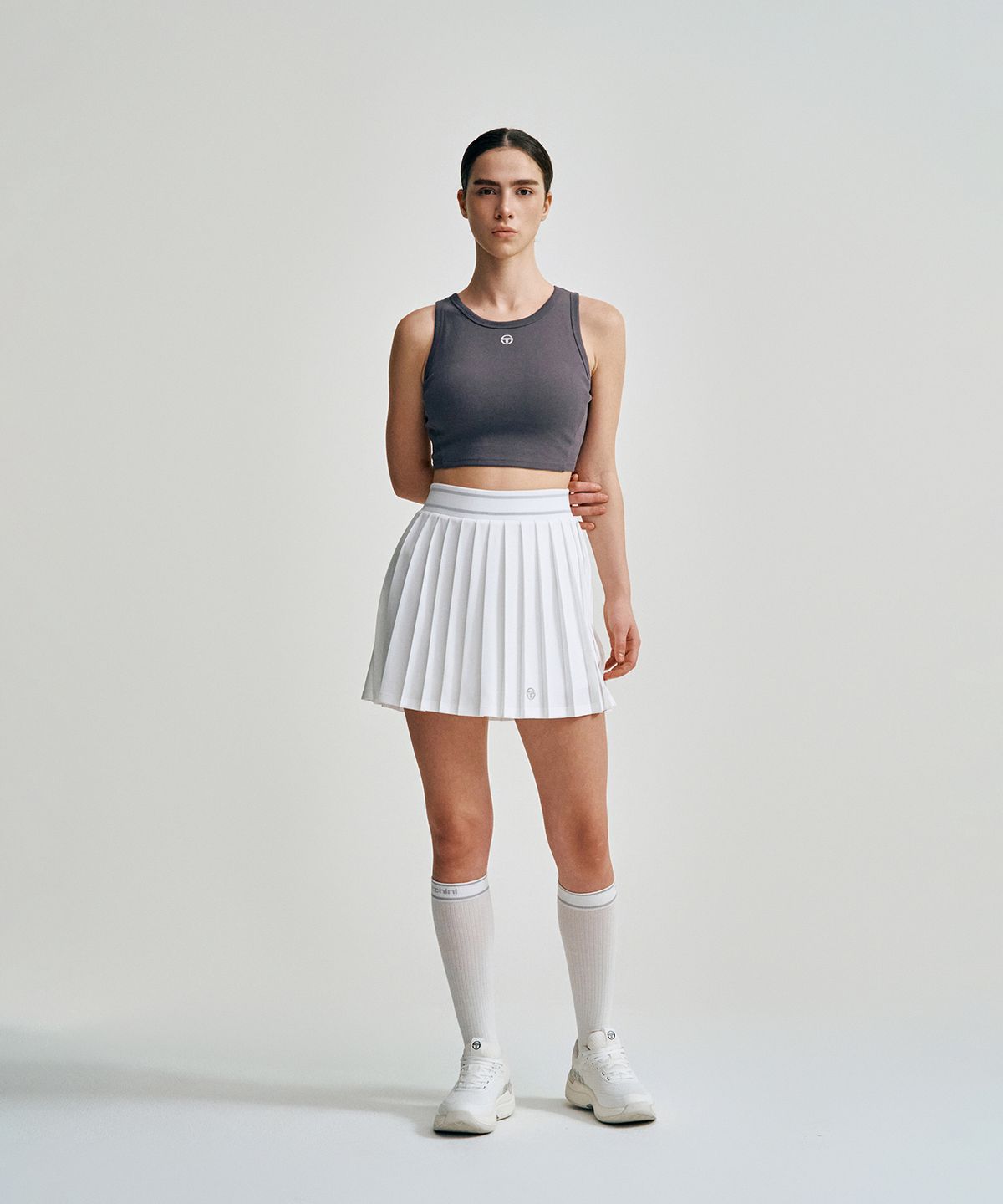 세르지오 타키니(SERGIO TACCHINI) W 타키니 플라잉 와이드밴드 스커트 (White)