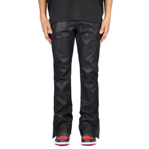 레더 플레어 지퍼팬츠