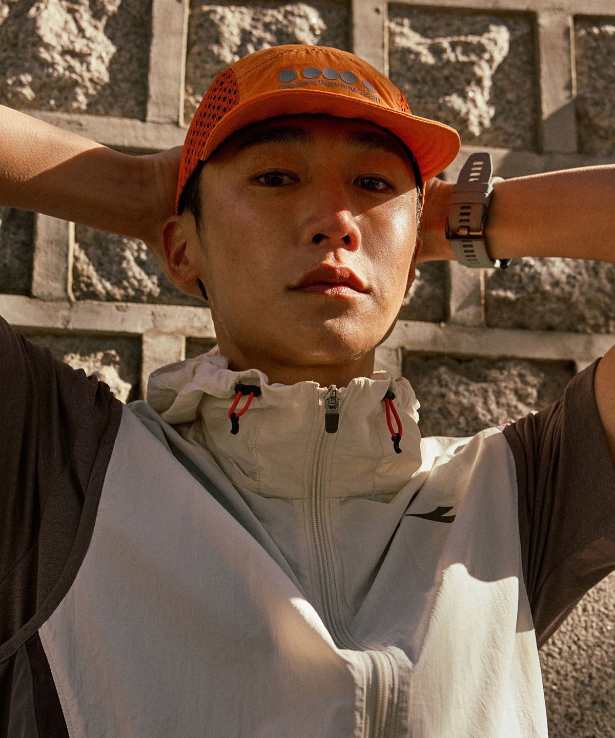 디아도라(diadora) 러닝 볼캡 ORANGE