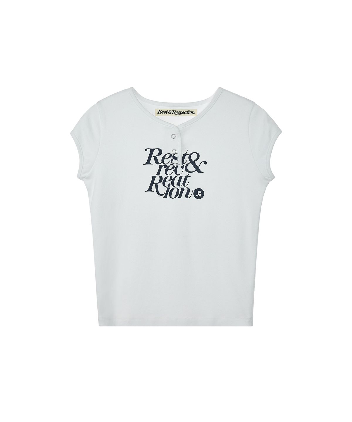 레스트앤레크레이션(REST&RECREATION) CAP SLEEVE T-SHIRT - WHITE