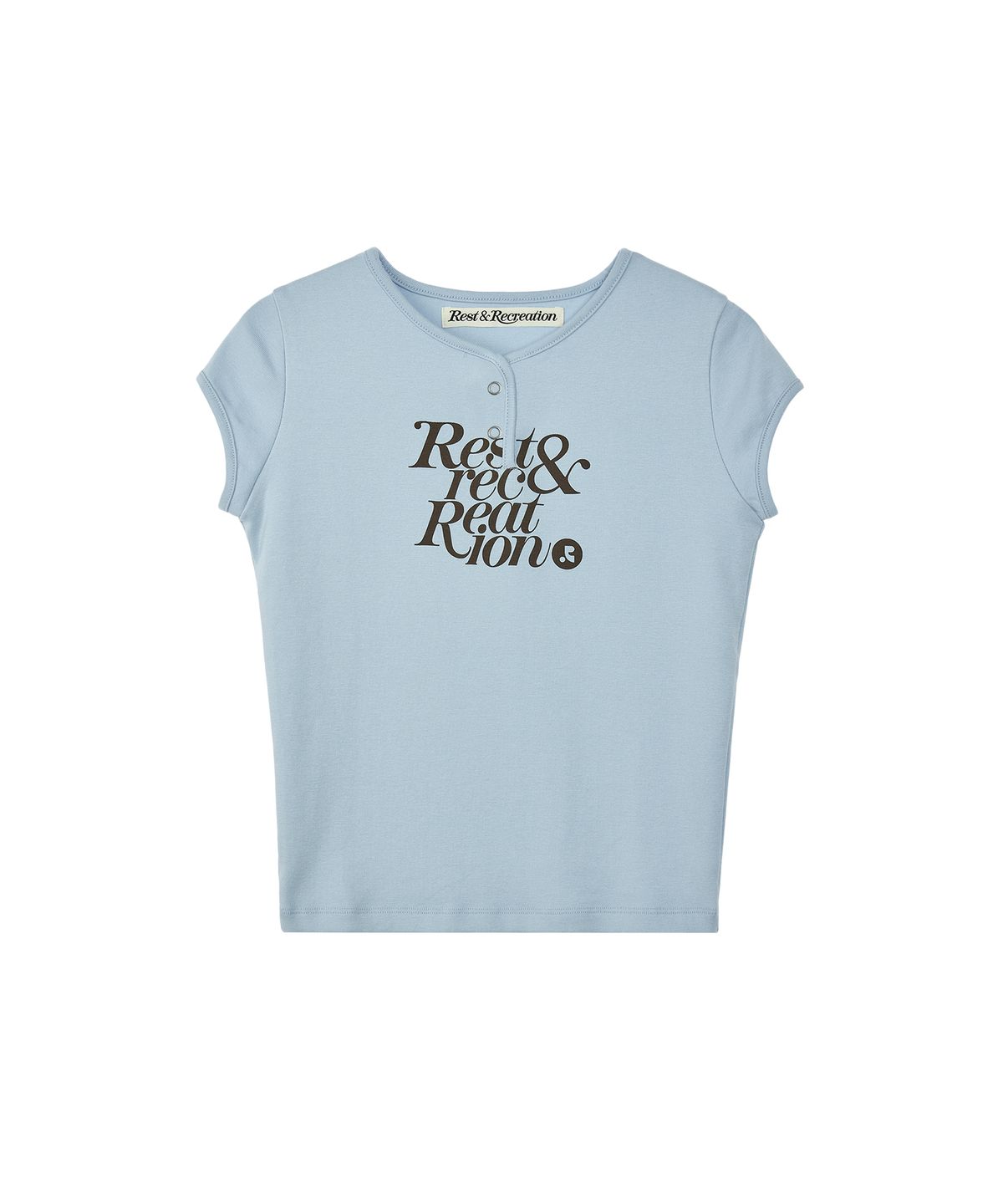 레스트앤레크레이션(REST&RECREATION) CAP SLEEVE T-SHIRT - SKY BLUE