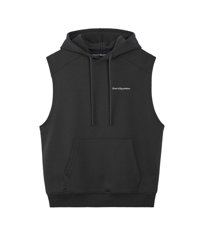 SLEEVELESS HOOD - CHARCOAL
