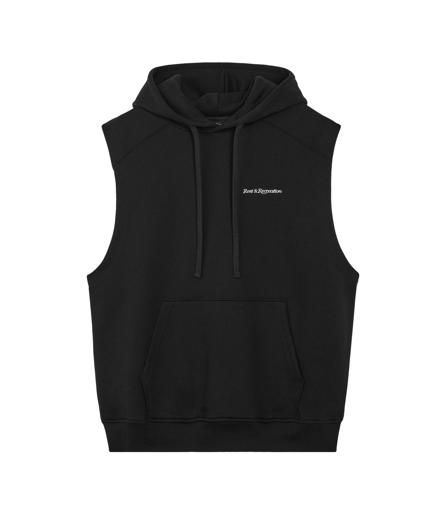 【Rest & Recreation】 SLEEVELESS HOOD 3色 MUSINSA | REST&RECREATION SLEEVELESS HOOD - BLACK