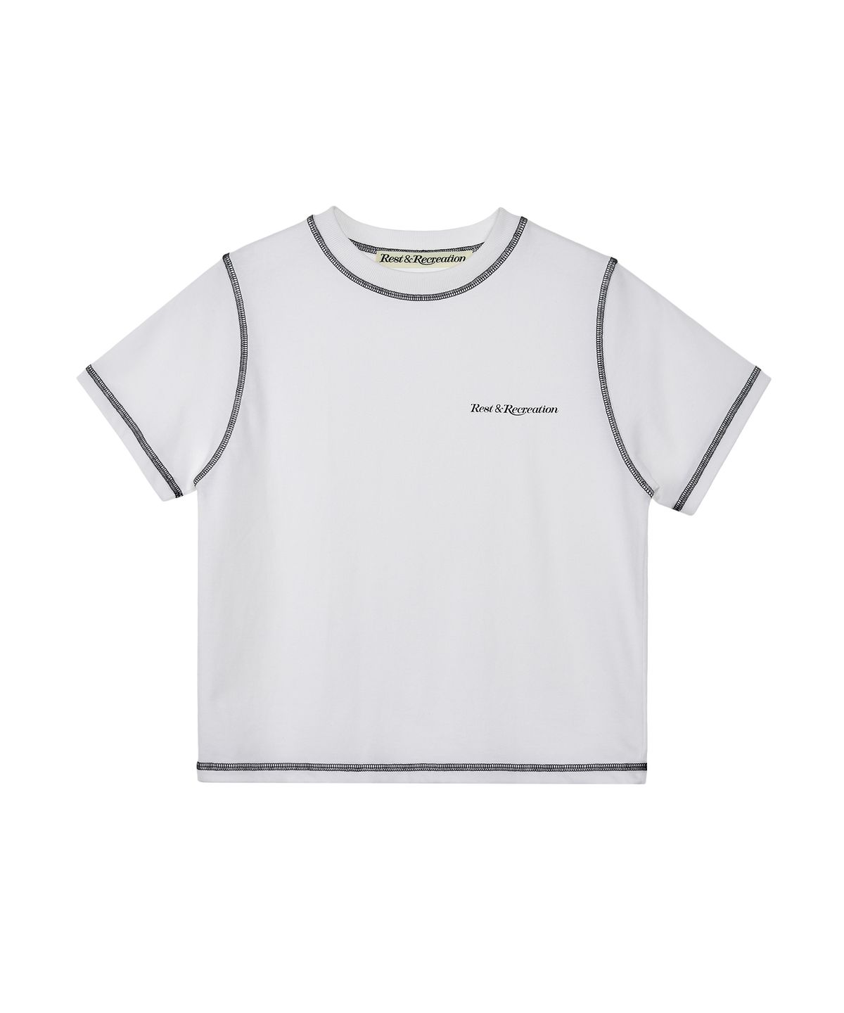 레스트앤레크레이션(REST&RECREATION) COLOR STITCH T-SHIRT - WHITE