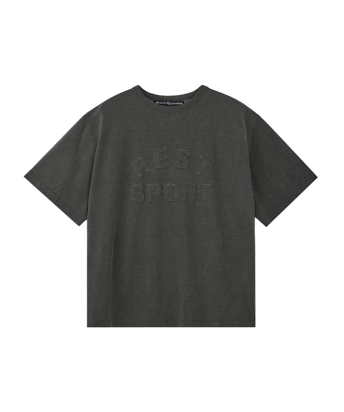 레스트앤레크레이션(REST&RECREATION) RS PIGMENT T-SHIRT - CHARCOAL