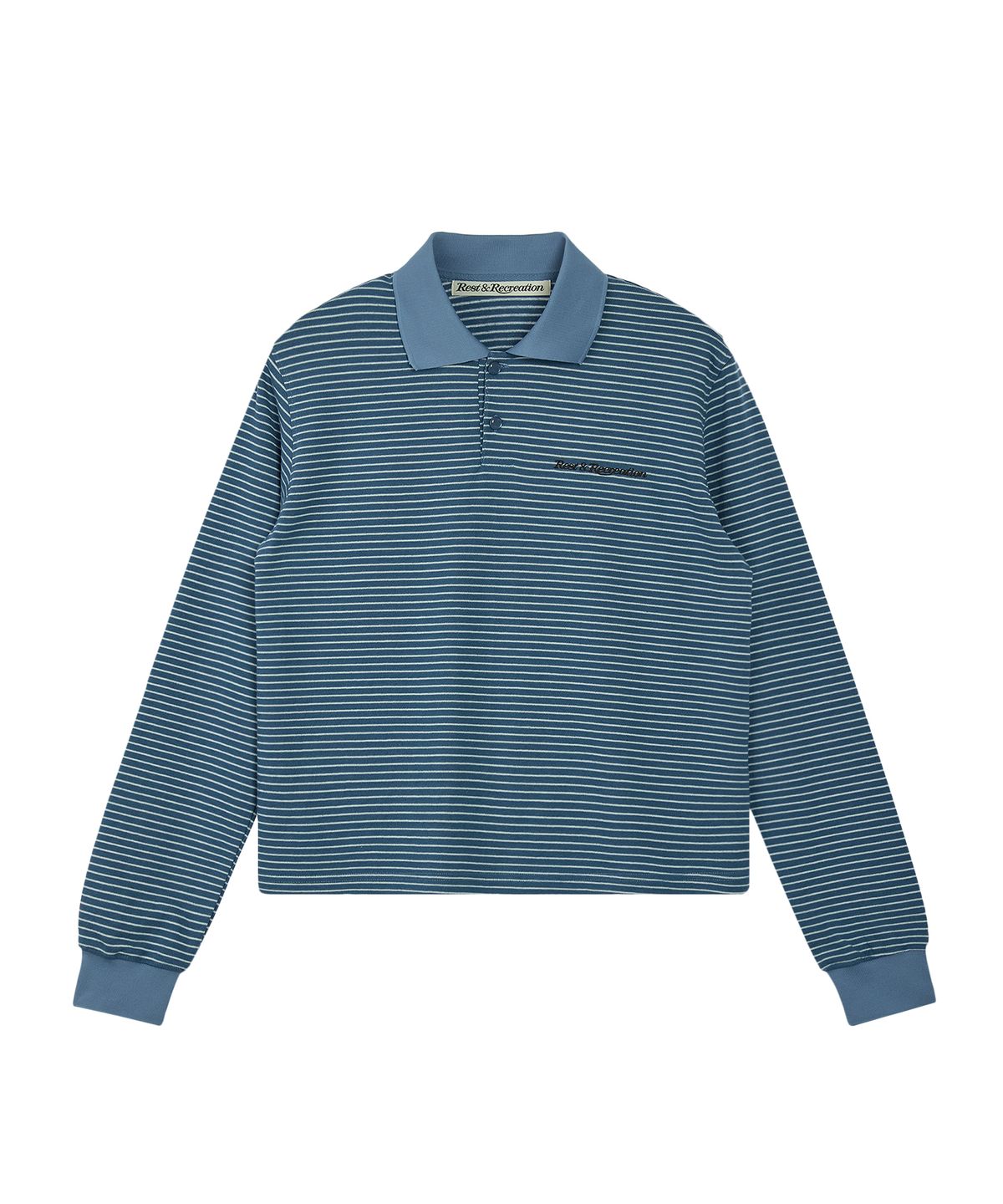 레스트앤레크레이션(REST&RECREATION) STRIPE PK T-SHIRT - BLUE