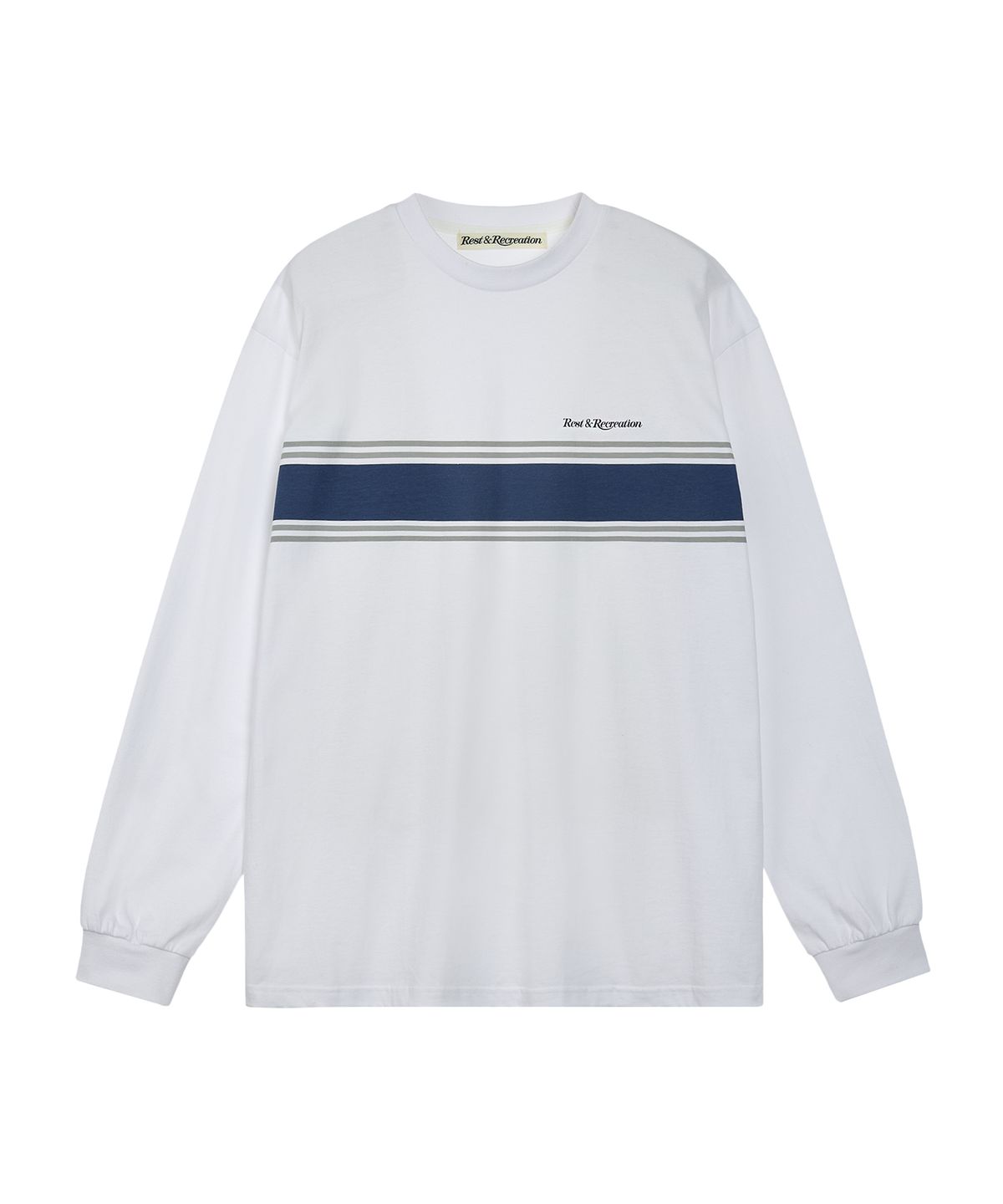 레스트앤레크레이션(REST&RECREATION) CREWNECK LONG SLEEVE T-SHIRT - WHITE
