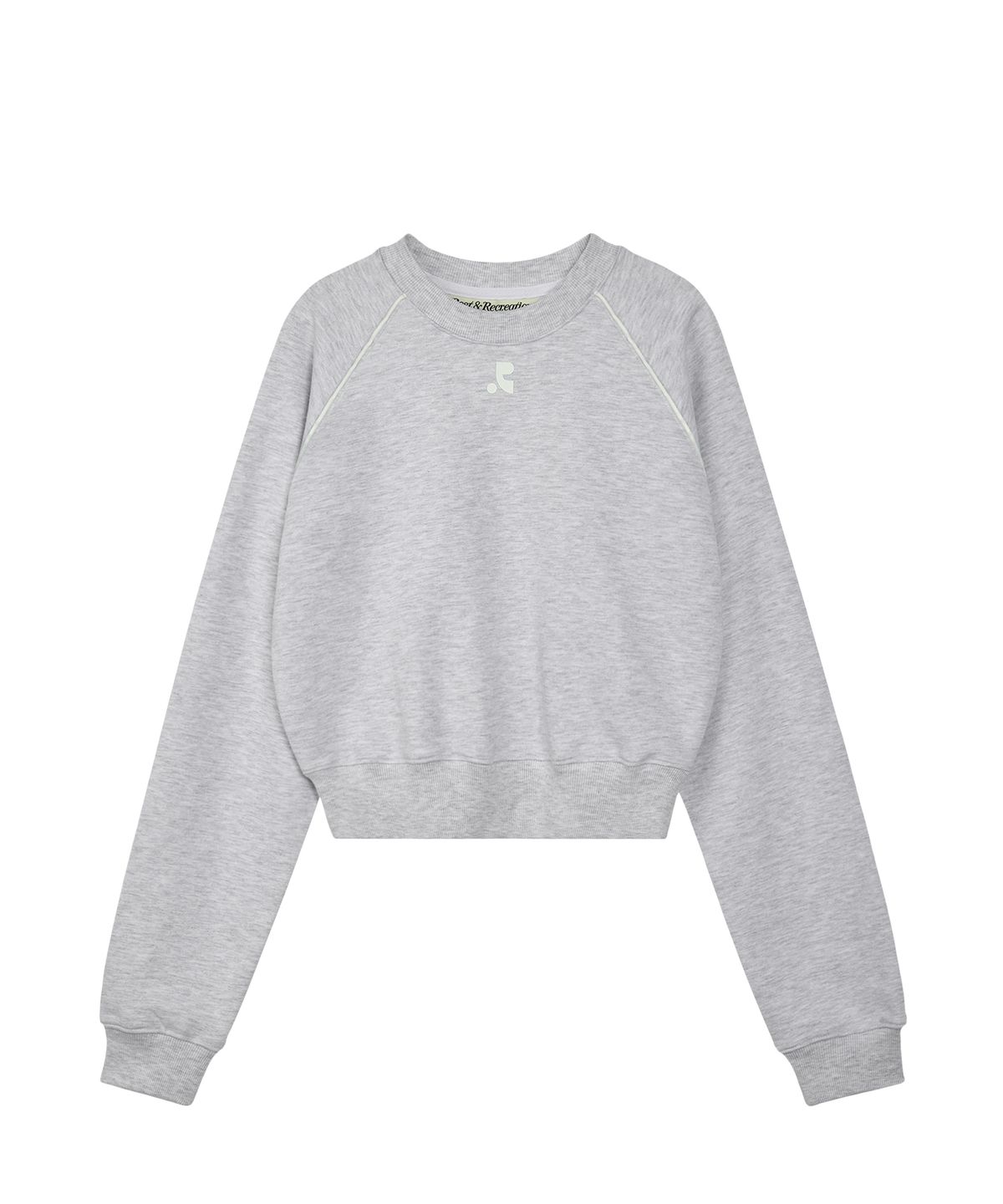 레스트앤레크레이션(REST&RECREATION) CROPPED RAGLAN SWEATSHIRT - LIGHT GREY