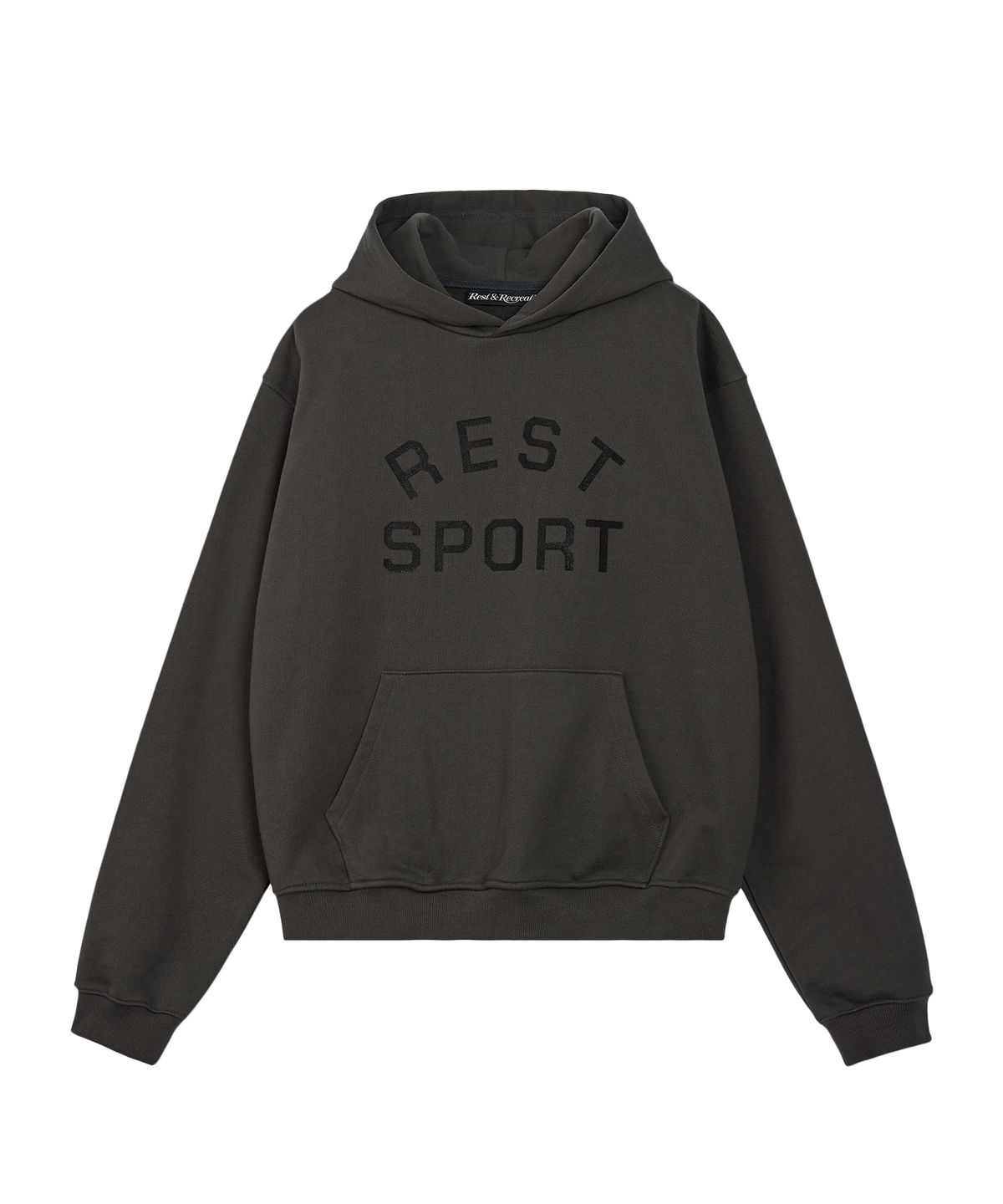 레스트앤레크레이션(REST&RECREATION) RS LOGO HOODIE - CHARCOAL