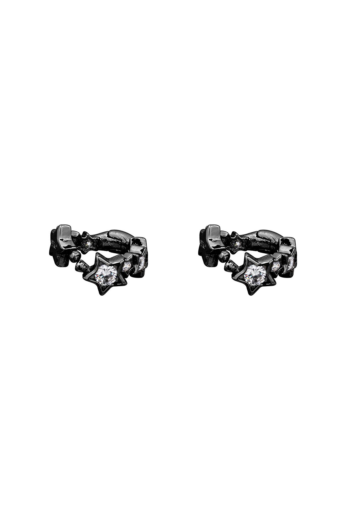 센티멍(SENTIMENTS) NO.557 [BLACK] STAR CUBIC SPRING EARCUFF