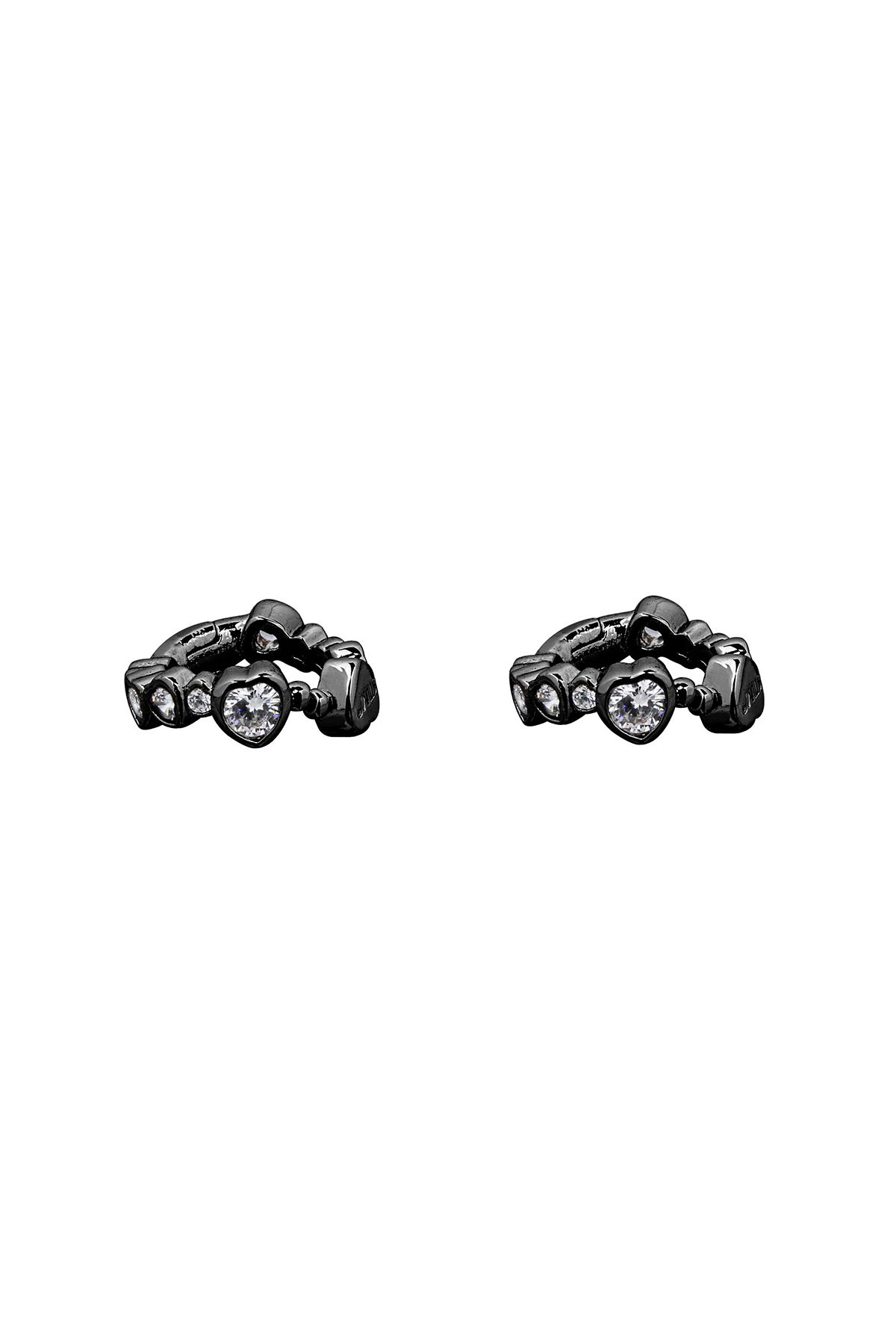 센티멍(SENTIMENTS) NO.558 [BLACK] HEART CUBIC SPRING EARCUFF