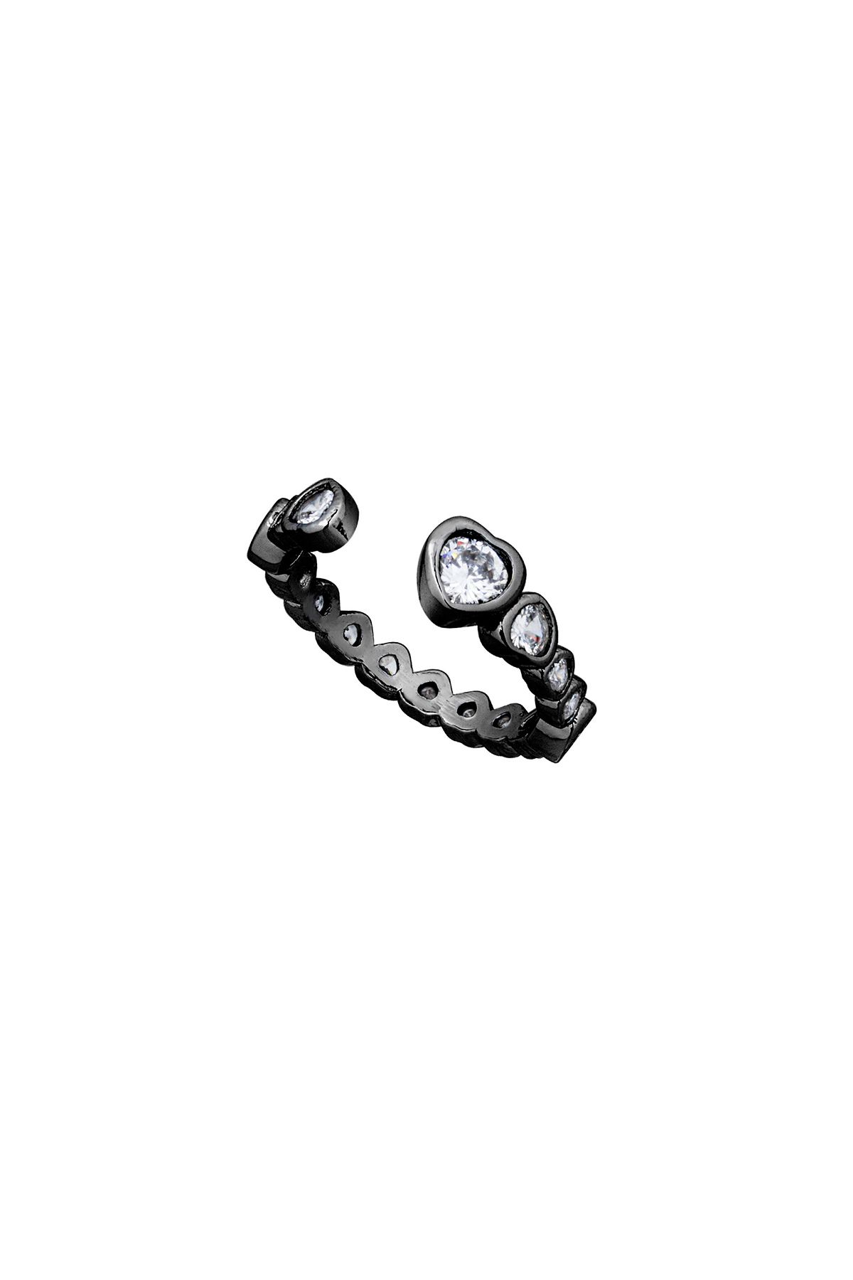 센티멍(SENTIMENTS) NO.560 [BLACK] HEART CUBIC RING