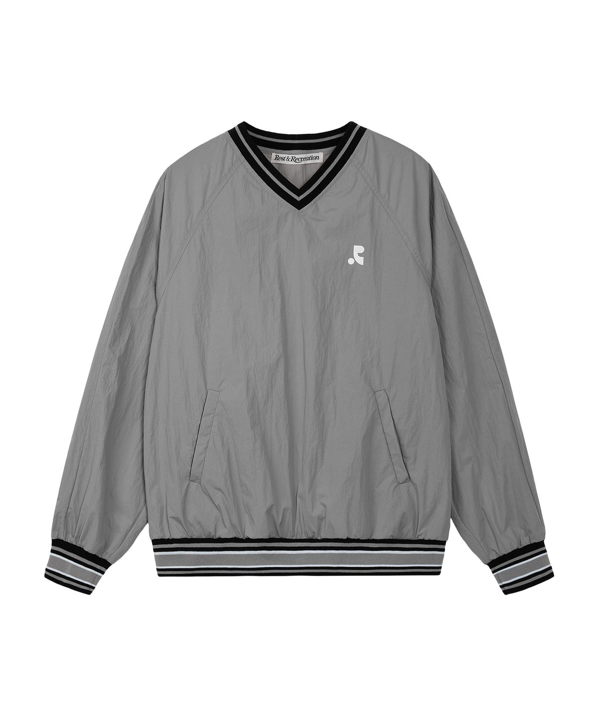 레스트앤레크레이션(REST&RECREATION) V-NECK WIND SHIRT - GREY