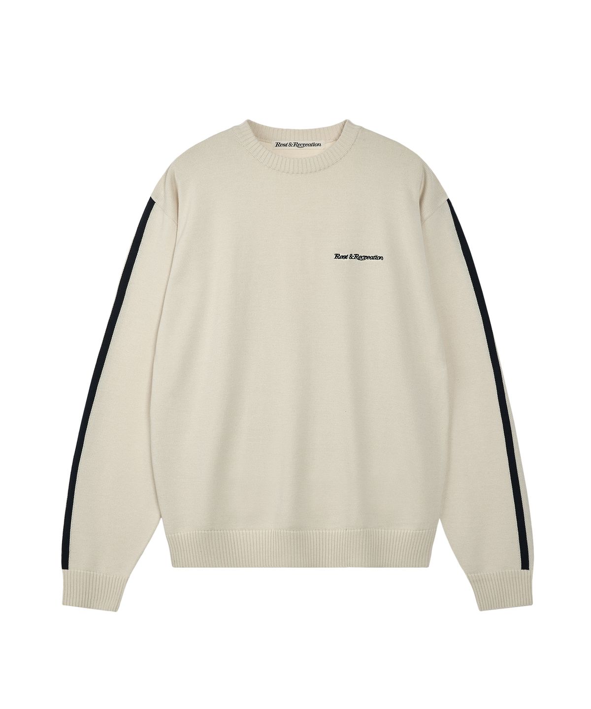 레스트앤레크레이션(REST&RECREATION) COLORATION CREW NECK KNIT - CREAM
