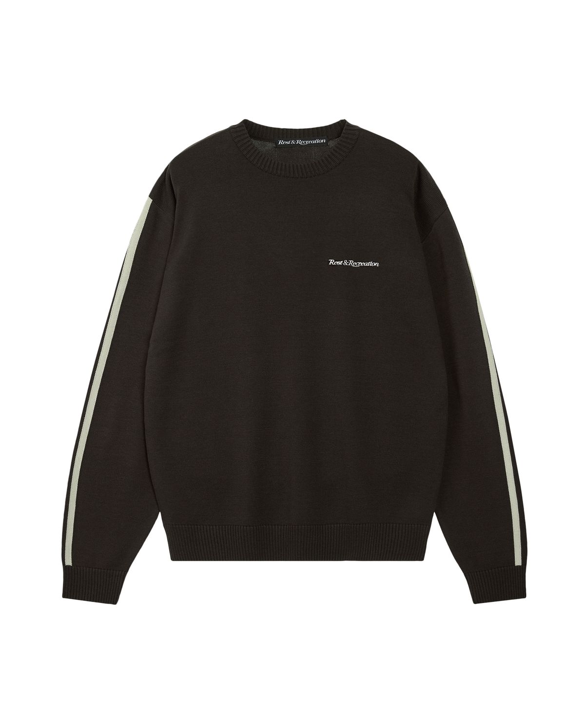 레스트앤레크레이션(REST&RECREATION) COLORATION CREW NECK KNIT - BROWN