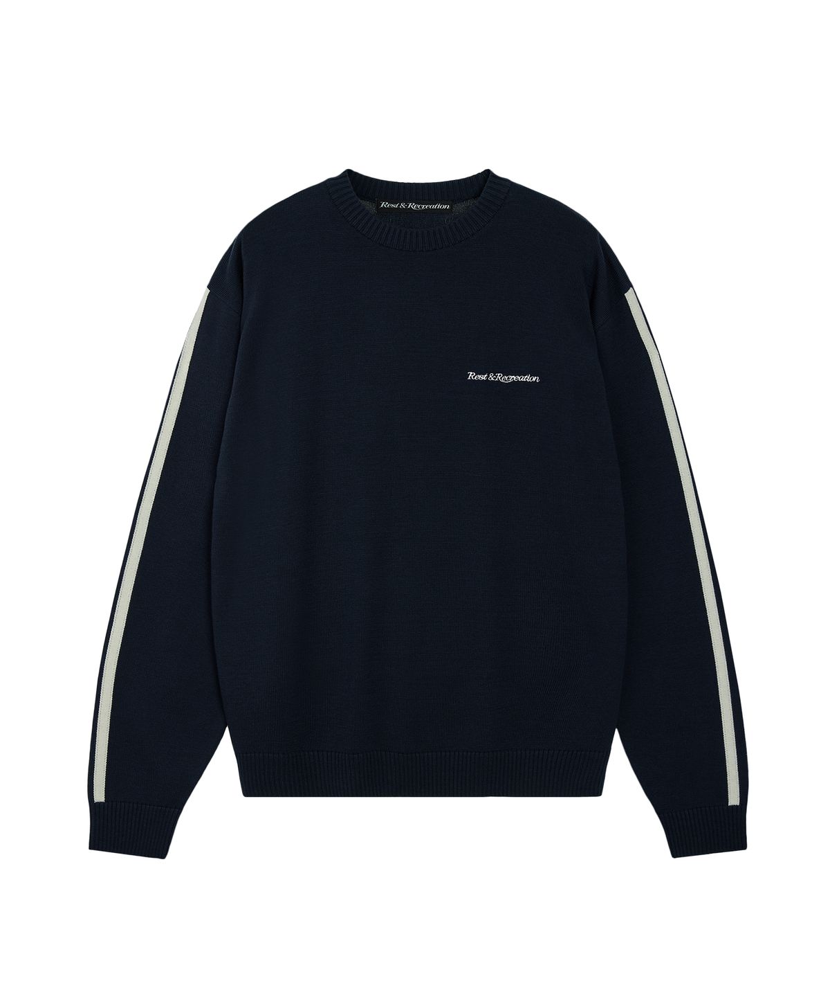 레스트앤레크레이션(REST&RECREATION) COLORATION CREW NECK KNIT - NAVY