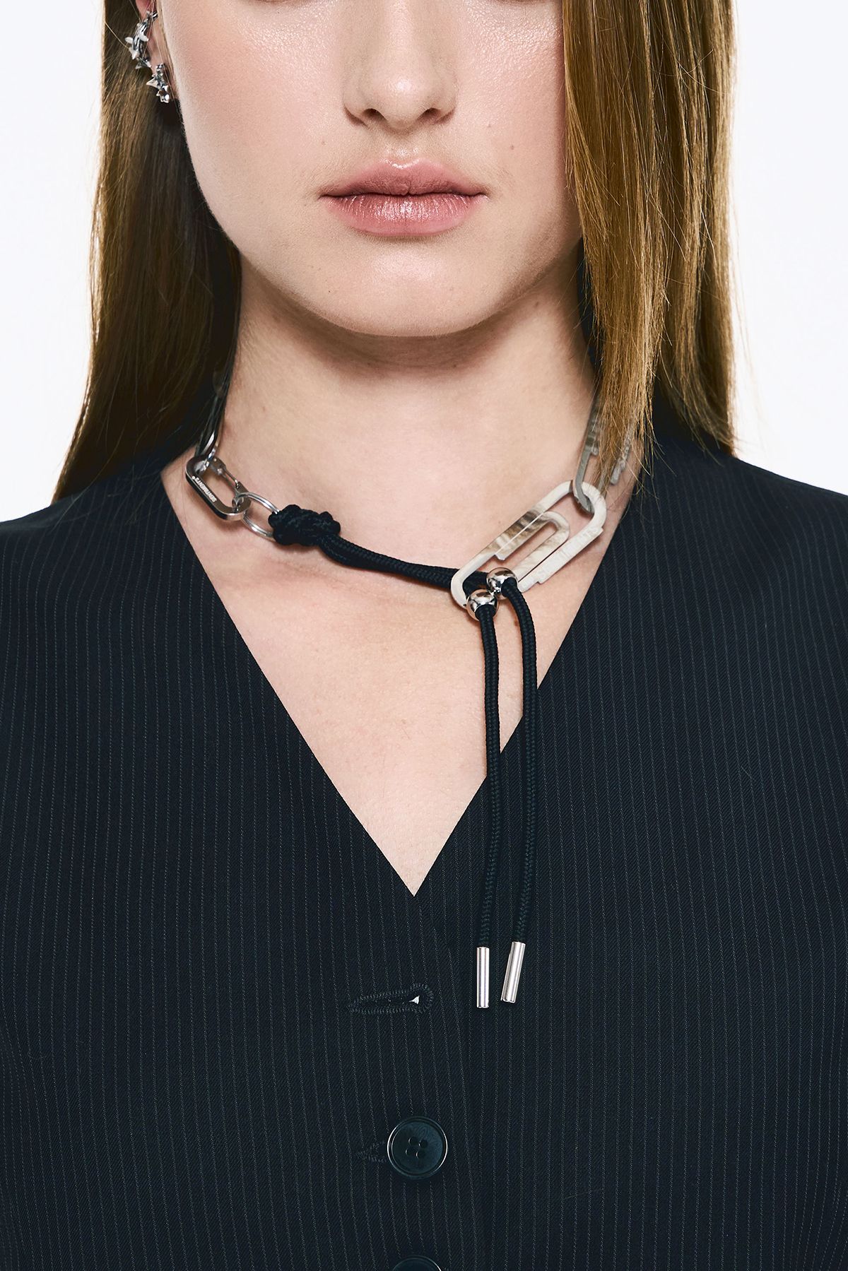 센티멍(SENTIMENTS) NO.584 [SILVER] CLIP LAYERED NECKLACE