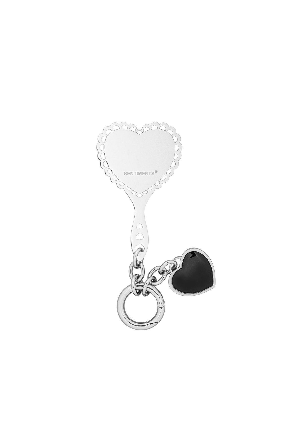 센티멍(SENTIMENTS) NO.607 [SILVER] MINI HEART MIRROR KEY RING