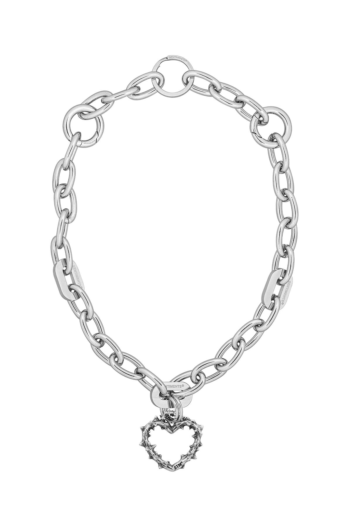 MUSINSA | SENTIMENTS NO.608 [BURNISH] SPIKY HEART NECKLACE