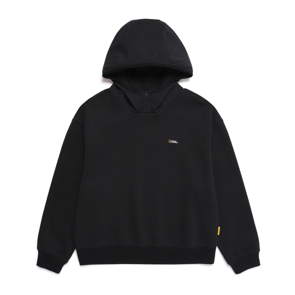 내셔널지오그래픽(NATIONALGEOGRAPHIC) N251WHD080 여성 하이브리드 세미오버핏 후드티셔츠 CARBON BLACK