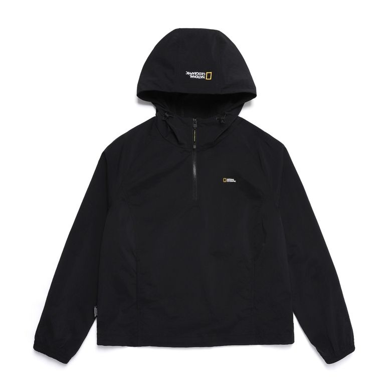 N251WFT084 여성 시그너스 우븐 후드 아노락 CARBON BLACK