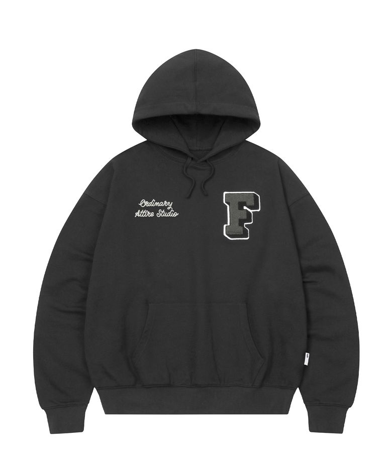 F 부클 로고 후디-블랙