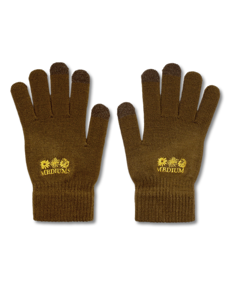 Sunflower Logo Gloves - Light Brown (해바라기 로고 장갑)