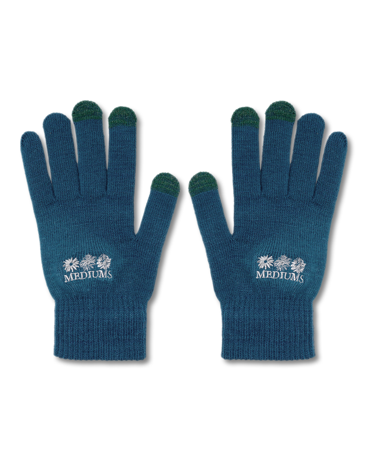 미디엄스(MEDIUMS) Sunflower Logo Gloves - Teal (해바라기 로고 장갑)
