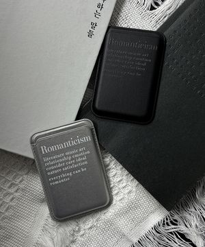 로맨티시즘 블랙 실버 맥세이프 카드지갑