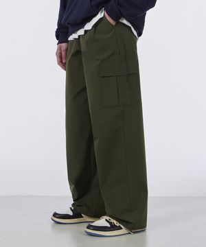 워터프루프 와이드 카고 팬츠 카키
