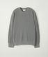 COTTON RIB KNIT CREWNECK - MID GREY