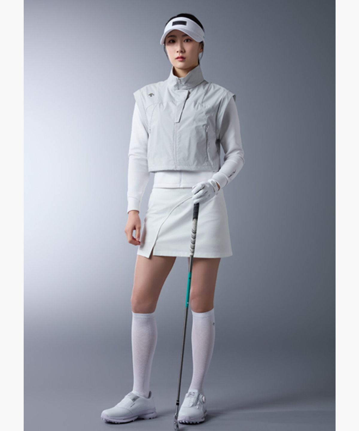 데상트 골프(DESCENTE GOLF) [ACMT] 여성 A라인 스커트(볼포켓 옵션) (DQ12WFSK25)