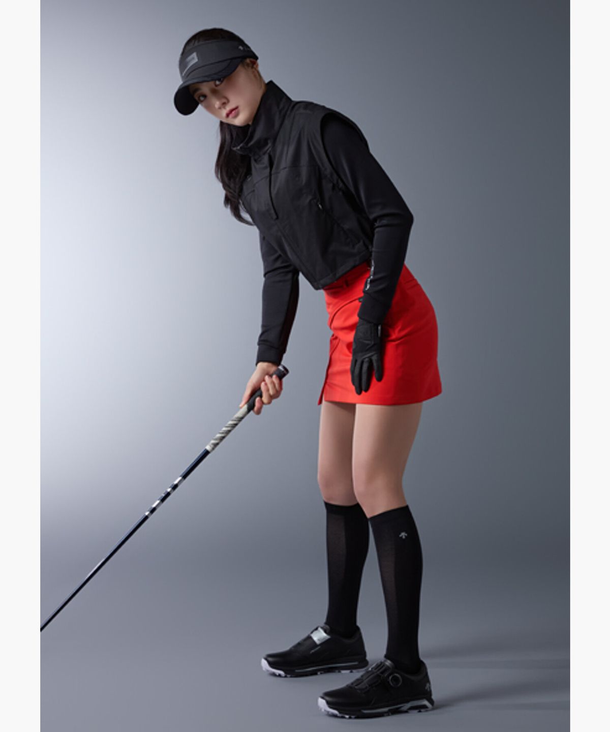 데상트 골프(DESCENTE GOLF) [ACMT] 여성 A라인 스커트(볼포켓 옵션) (DQ12WFSK25)