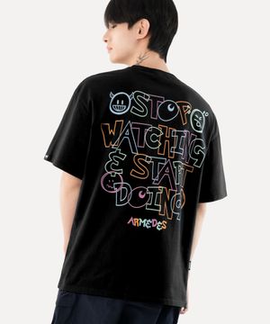 면 16수 오버핏 아트그래픽 반팔티셔츠 (1028)