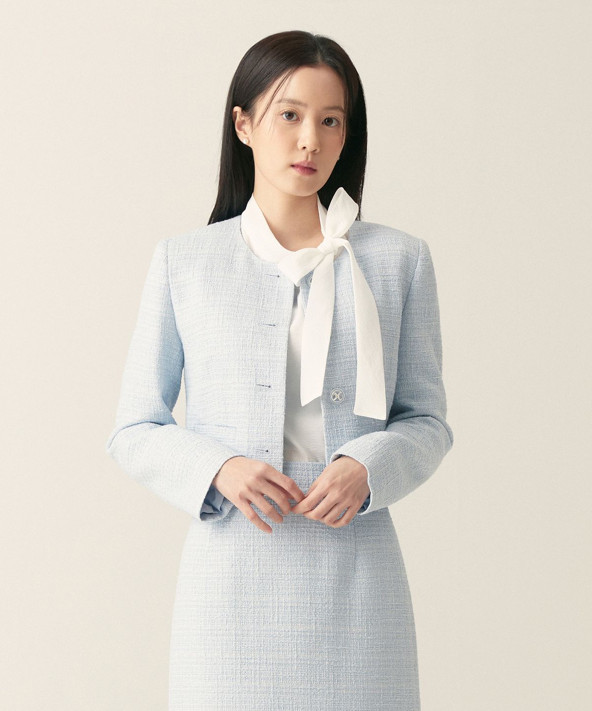 로엠(ROEM) 트위드 크롭 자켓_RMJKF12S55